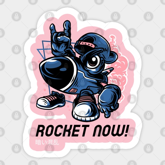 Rocket Cartoon Character, Urban Style Sticker by OFM